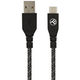 Tellur Green kabel, USB v Type-C, 3A, 1m, najlon, črn