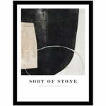 Plakat z okvirjem 32x42 cm Sort Of Stone – Malerifabrikken