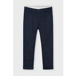 Otroške hlače s primesjo lanu Mayoral mornarsko modra barva - mornarsko modra. Otroški hlače iz kolekcije Mayoral. Model izdelan iz enobarvne tkanine. Model iz tankega materiala je idealen za toplejše letne čase.