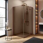 Tuš kabina REA Hugo Copper Brush 80x80
