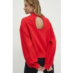 Pulover Answear Lab ženska, rdeča barva - rdeča. Pulover iz kolekcije Answear Lab, izdelan iz enobarvne pletenine. Mehko oblazinjena sredina zagotavlja visoko raven udobja.