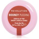 Revolution Bouncy Pudding Lip & Cheek večnamensko ličilo za ustnice in lica odtenek Peach Veil 6 g