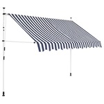 shumee Ročno zložljiva tenda 300 cm modre in bele črte
