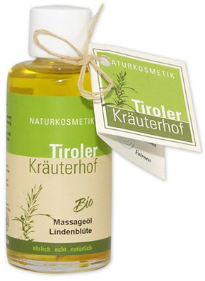 "Tiroler Kräuterhof Masažno olje cvetov lipe - 100 ml"