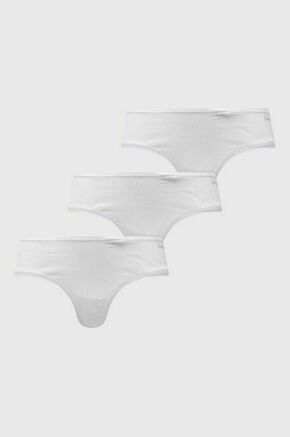 Tangice Calvin Klein Underwear 3-pack bela barva - bela. Tangice iz kolekcije Calvin Klein Underwear. Model izdelan iz elastične pletenine. V kompletu so trije pari.