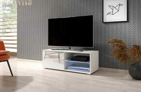 Furnitura TV omarica ELARA bela visoki sijaj 100 cm + LED