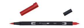 Tombow Obojestranski čopič za označevanje ABT - toplo rdeča