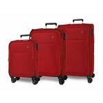 Jada Toys MOVOM Atlanta Red, Sada luxusných textilných cestovných kufrov, 77cm/66cm/55cm, 5318424