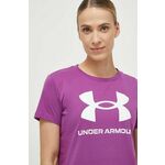 Kratka majica Under Armour ženski, vijolična barva - vijolična. Kratka majica iz kolekcije Under Armour, izdelana iz tanke, elastične pletenine.