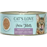 Cat's Love Pure Filets mokra hrana "Losos &amp; Piščanec" - 100 g