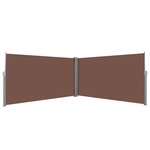 vidaXL Zložljiva stranska tenda 160x600 cm rjave barve