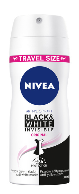 Nivea Invisible For Black &amp; White Clear antiperspirant deodorant v spreju 100 ml za ženske