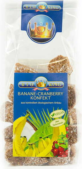 BioKing Bio konfeti banane-brusnice - 125 g