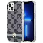 DKNY DKNY etui za IPHONE 15 Plus, združljiv z MagSafe DKHMP15MHCPTSK (DKNY HC MagSafe PC TPU Checkered Pattern W/Printed Stripes) črn