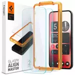 Spigen Spigen Alm Glas.TR 2-Pack - Kaljeno steklo za telefon Nothing Phone 2a (prozorno)