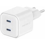 Swissten napajalnik gan 2x usb-c 20w power delivery bela