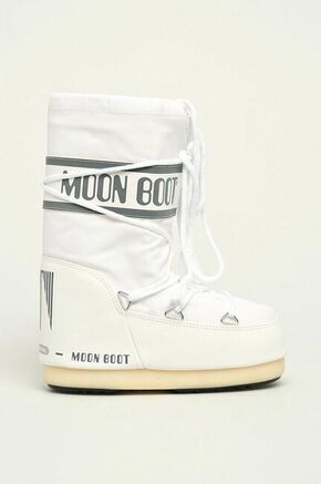 Moon Boot otroške snežke - bela. Zimski čevlji iz kolekcije Moon Boot. Podloženi model izdelan iz kombinacije tekstilnega in sintetičnega materiala.
