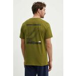 Športna kratka majica The North Face Foundation Mountain Lines zelena barva, NF0A8830PIB1 - zelena. Športna kratka majica iz kolekcije The North Face. Model izdelan iz hitrosušečega materiala.