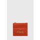 Denarnica Love Moschino ženski, oranžna barva - oranžna. Mala denarnica iz kolekcije Love Moschino. Model izdelan iz ekološkega usnja.