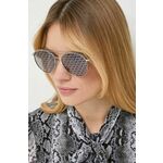 Sončna očala Michael Kors ženski, srebrna barva - srebrna. Sončna očala iz kolekcije Michael Kors. Model z enobarvnimi stekli in okvirji iz kovine. Ima filter UV 400.