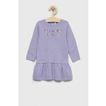 Obleka za dojenčka Birba&amp;Trybeyond vijolična barva, - vijolična. Otroška Obleka iz kolekcije Birba&amp;Trybeyond. Raven model izdelan iz tanke, rahlo elastične pletenine.