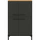 Temno siva visoka kopalniška omarica v hrastovem dekorju 60x97 cm Yonkers - Germania