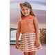 Otroški komplet Mayoral oranžna barva - oranžna. Otroške komplet iz kolekcije Mayoral, izdelan iz vzorčaste tkanine. Model iz izjemno udobne tkanine z visoko vsebnostjo viskoze.