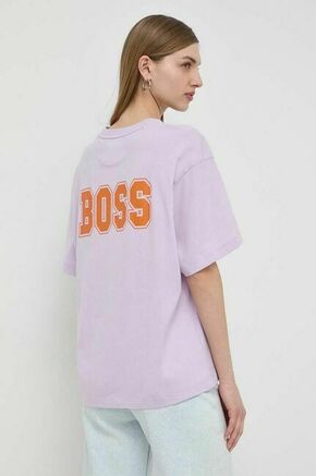 Bombažna kratka majica Boss Orange ženski