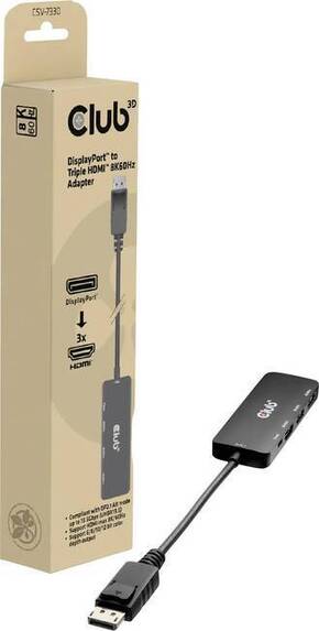 Club 3D CLUB3D DisplayPort v Triple HDMI 8K60Hz napajalnik