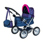 NEW Bayer Trendy otroški globoki voziček za punčke mornarsko modra 13054AA