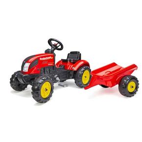 Pedal traktor Falk 2058L Country Farmer s stranskim tirom - rdeč