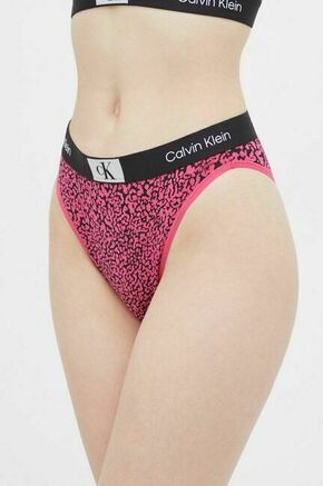 Brazilke Calvin Klein Underwear roza barva - roza. Brazilke iz kolekcije Calvin Klein Underwear. Model izdelan iz elastične pletenine.