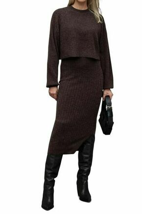 Obleka in pulover AllSaints MARGOT rjava barva - rjava. Obleka in pulover iz kolekcije AllSaints. Raven model