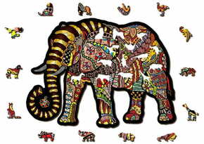 WEBHIDDENBRAND WOODEN CITY Lesena sestavljanka Magic Elephant 250 kosov ECO