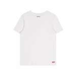 Otroški t-shirt Levi's - bela. Otroški t-shirt iz kolekcije Levi's. Model izdelan iz tanke, rahlo elastične pletenine.