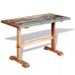 Greatstore Jedilna miza s podnožjem trden predelan les 120x58x78 cm