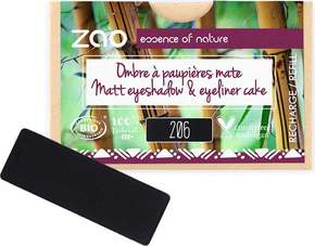 "Zao Rectangle senčilo - polnilo - 206 Matt Black/Eyeliner Cake"