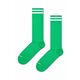 Nogavice Happy Socks Solid Sneaker Thin Crew zelena barva - zelena. Nogavice iz kolekcije Happy Socks. Model izdelan iz elastičnega, enobarvnega materiala.