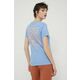 Bombažna kratka majica Billabong Adventure Division ženska, ABJZT01214 - modra. Kratka majica iz kolekcije Billabong, izdelana iz tanke, elastične pletenine. Model iz izjemno udobne bombažne tkanine.