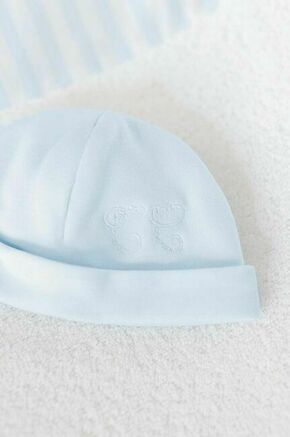 Bombažna kapa za dojenčka Tartine et Chocolat - modra. Za dojenčke kapa iz kolekcije Tartine et Chocolat. Model izdelan iz tanke pletenine. Bombažen