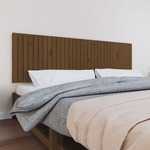 vidaXL Stensko posteljno vzglavje medeno rjavo 204x3x60 cm borovina