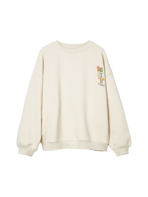 Otroški bombažen pulover Desigual bež barva - bež. Otroški pulover iz kolekcije Desigual. Model izdelan iz pletenine s potiskom.