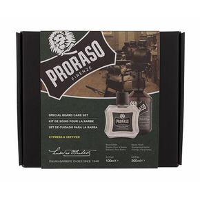 PRORASO Cypress &amp; Vetyver Special Beard Care Set šampon 200 ml za moške