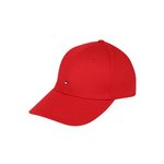 Kapa Tommy Hilfiger rdeča barva - rdeča. Kapa s šiltom vrste baseball iz kolekcije Tommy Hilfiger. Model izdelan iz enobarvne tkanine.