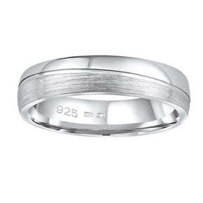 Silvego Poročni srebrni prstan Glamis za moške in ženske QRD8453M (Obseg 58 mm) srebro 925/1000