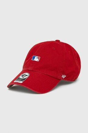 Kapa 47brand rdeča barva - rdeča. Kapa s šiltom vrste baseball iz kolekcije 47brand. Model izdelan iz enobarvne tkanine z vstavki.