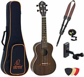 Ortega RUCOAL Deluxe SET Koncertne ukulele Coal Black