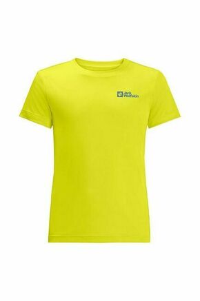 Otroška kratka majica Jack Wolfskin ACTIVE SOLID rumena barva - rumena. Otroška kratka majica iz kolekcije Jack Wolfskin. Model izdelan iz tanke