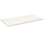 vidaXL Mizna plošča bela 100x50x2,5 cm trdna borovina pravokotna