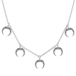 Brilio Silver Moderna srebrna ogrlica s polmesecem NCL12W srebro 925/1000